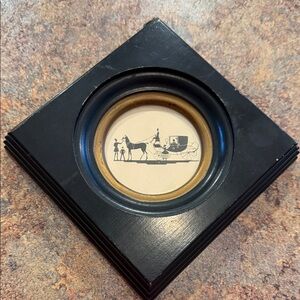 Black Framed Vintage Carriage Art